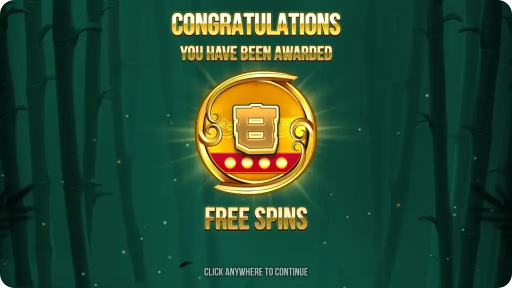 Free spins bonusronde en Gamble Wheel in Big Bamboo van Push Gaming