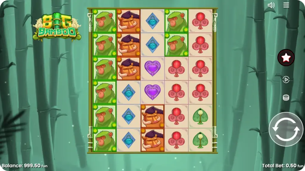 Big Bamboo slot thema en vormgeving  bamboe, panda's en Aziatisch design van Push Gaming